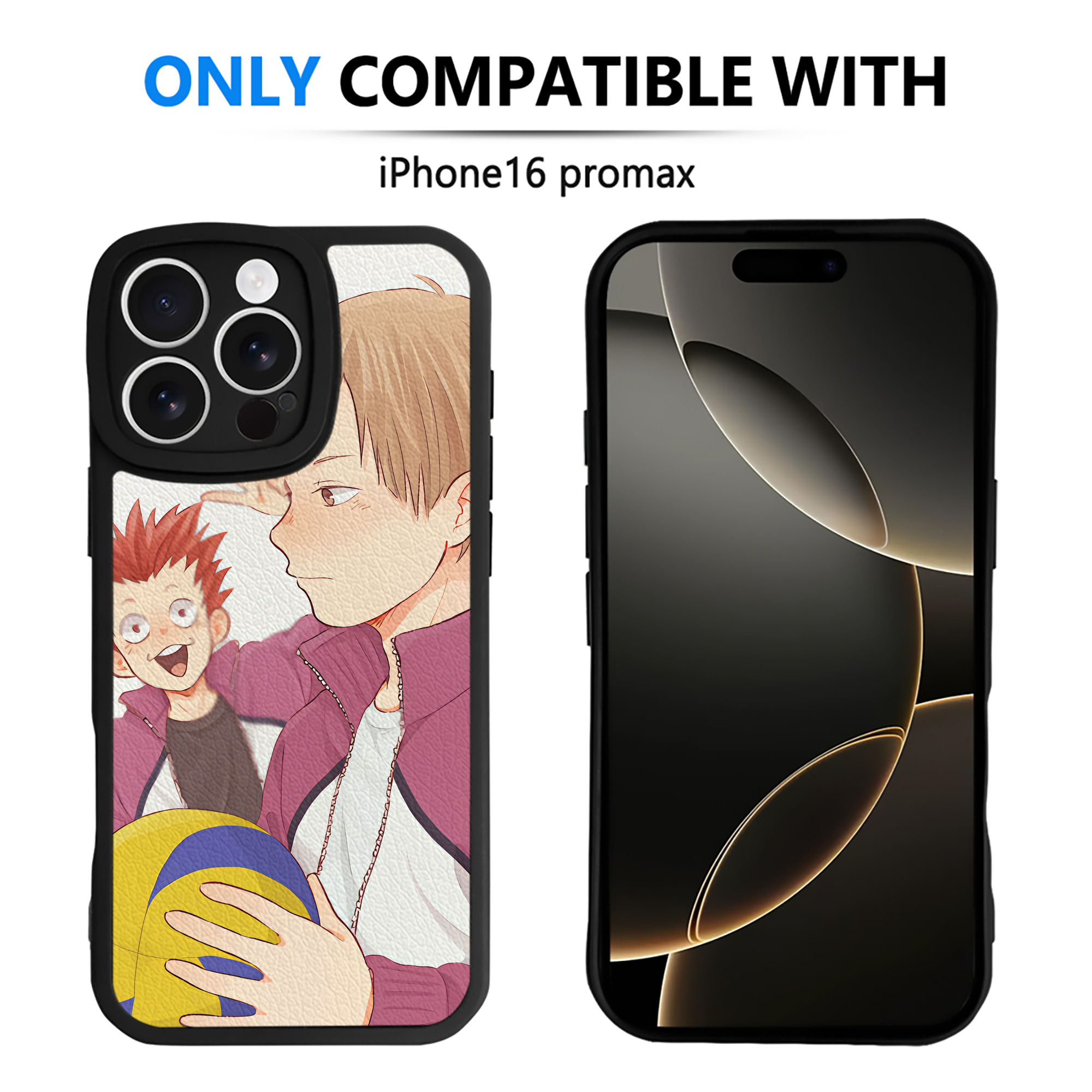 （画像用） ハイキュー!! Haikyu!! 【iPhone 16シリーズ対応】シリコンスマホケース（レザー調） 材質：シリコン